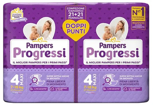 Pampers Progressi Pannolino Maxi Pacco Doppio 42 Pezzi