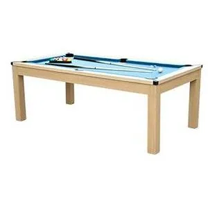 Vente-unique Multifunktionstisch Billard & Tischtennis - 213 x 112 x 81,5 cm - Blau - BALTHAZAR
