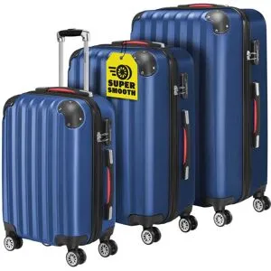 monzana® Hartschalenkoffer-Set Baseline 3-tlg Navy ABS