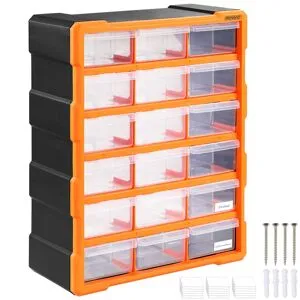 monzana® Kleinteileorganizer 47,5x38x16cm 18 Fächer