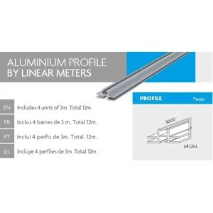4PAPER PERFIL DE ALUMÍNIO POR MEDIDORES LINEARES