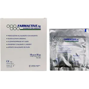 Farmactive Ag hopea-alginaattisidos 10x10cm 10 kpl