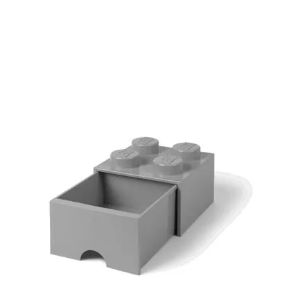 LEGO úložný box 4 s šuplíkom - šedá