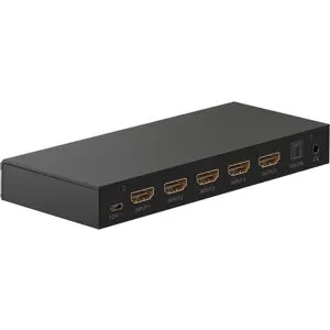 Goobay HDMI Switch 4 till 1 med separat ljud ut Svart