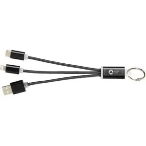 VistaPrint Câble de chargement 3 en 1 avec porte-clés Metal
