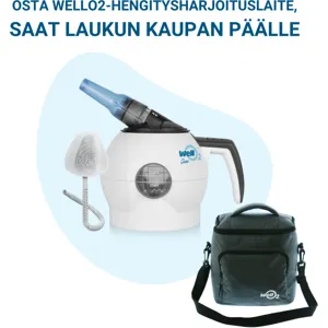 WellO2 hyvinvointilaite + Kaupan päälle WellO2 kantolaukku!