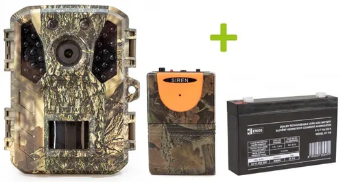 Wildkamera OXE Gepard II, Bewegungsmelder, 6V/7Ah externer Akku und Netzkabel + 32GB SD-Karte und 4 Akkus GRATIS!