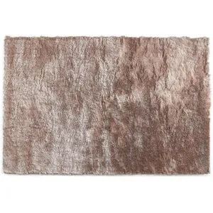 Vente-unique Tapete shaggy DOLCE Taupe reflexo bege - poliéster  - 160*230 cm