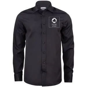 VistaPrint Chemise homme cintrée Green Bow 01 de J. Harvest & Frost à impression monochrome