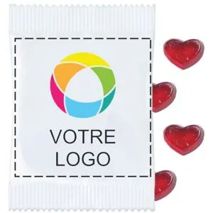 VistaPrint Cœurs gélifiés Premium aux fruits, lot de 250 sachets