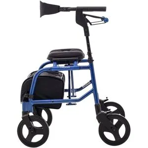 RUSSKA Leichtgewicht-Rollator NeXus mit Rückengurt und Tasche, faltbar, blau