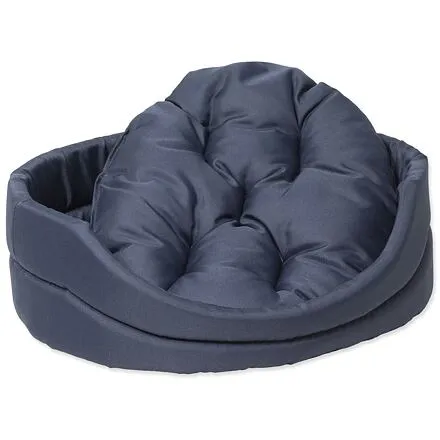 Pelech DOG FANTASY ovál s vankúšom tmavo modrý 42 cm 1 ks