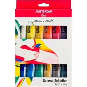 Talens AMSTERDAM Acrylfarben-Set "General Selection 12"