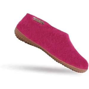 Satana Uldhjemmesko (100% Ren Uld) - Model Pink M/gummisål - Dansk Design Fra Shus (Størrelse: 38)