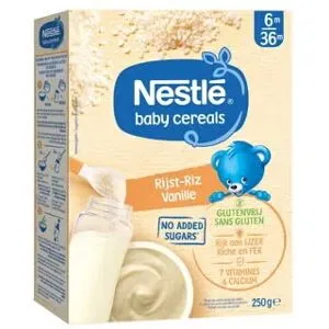 Nestle Baby Cereals Riz-Vanille Céréales Sans Gluten Bébé 6+ Mois 250g
