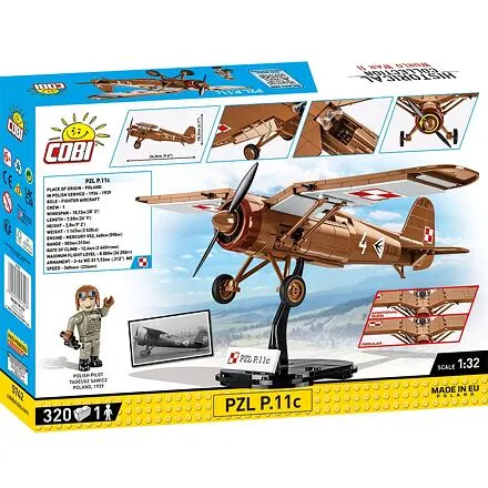 Cobi 5742 Stíhačka PZL P.11c