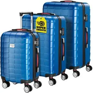 monzana® Hartschalenkoffer-Set Exopack 3-tlg Blau ABS