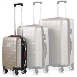 monzana® Hartschalenkoffer Exopack Champagner M ABS 40L