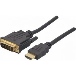 Onedirect Cordon HDMI A - DVI 2.00m   Accessoires et câbles Raccorde les deux périphériques HDMI et DVI entre eux