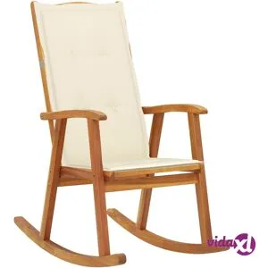 vidaXL Keinutuoli tyynyillä täysi akasiapuu