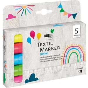 KREUL Textil Marker medium "Junior", 5er-Set