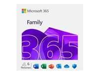 Microsoft 365 Family Licensabonnemet 1 år Op til 6 personer Android iOS Windows MacOS