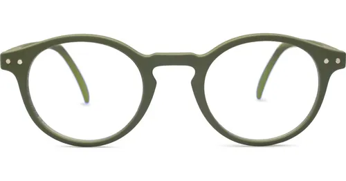 Izipizi Screen #H Kaki Green - brýle proti modrému světlu, kulaté, unisex, zelené