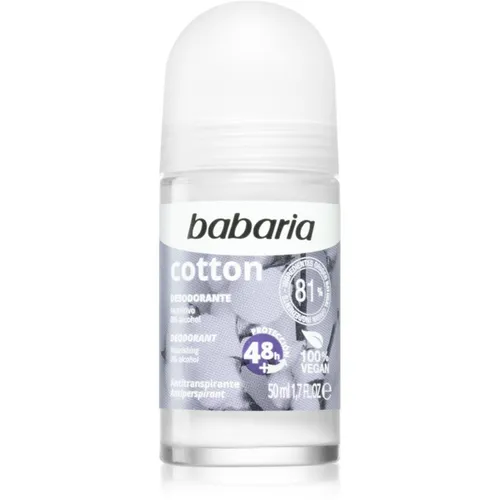 Babaria Deodorant Cotton antitraspirante roll-on effetto nutriente 50 ml