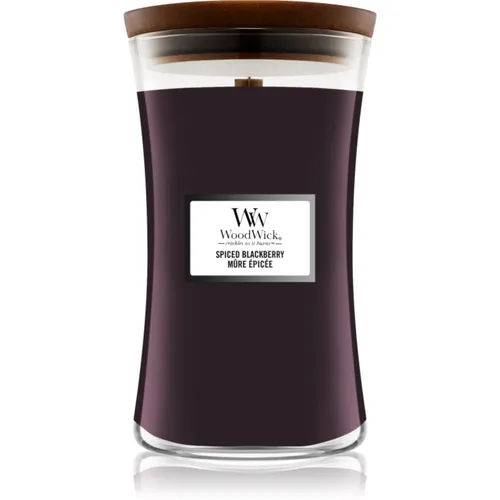 Woodwick Spiced Blackberry candela profumata con stoppino in legno 609,5 g