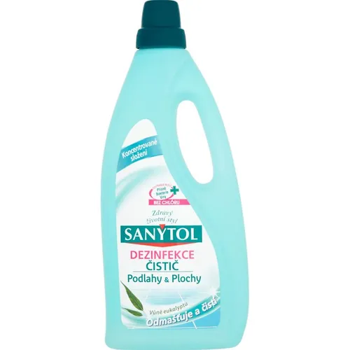 Dezinfekce čistič Sanytol podlahy & plochy vůně eukalyptu 1 l