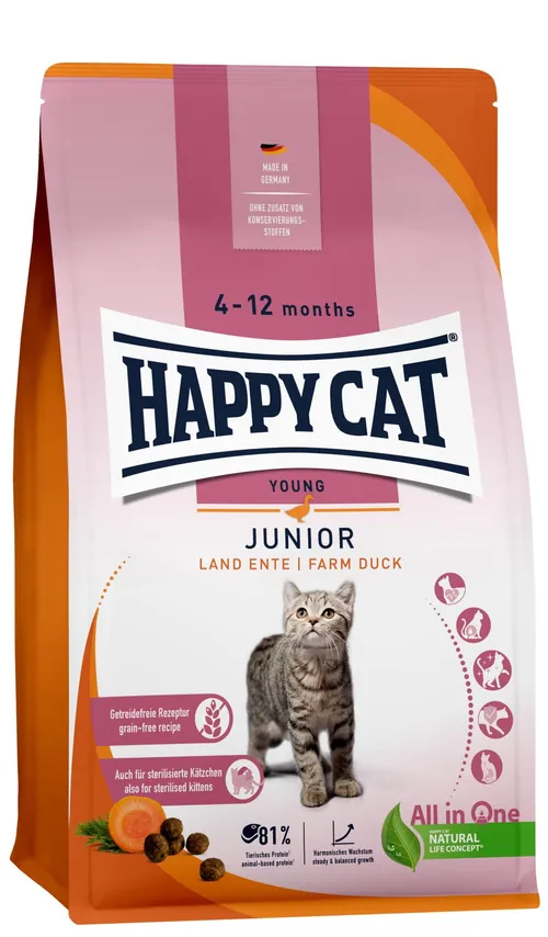 Happy Cat Junior Land Ente - Kachní 4 kg
