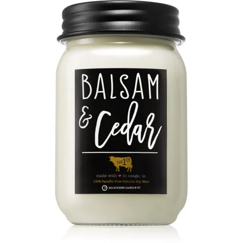 Milkhouse Candle Co. Farmhouse Balsam & Cedar candela profumata Mason Jar 368 g