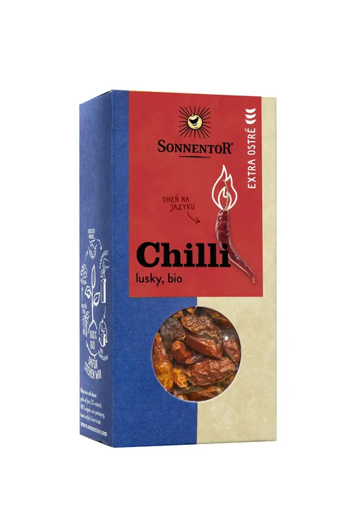 Sonnentor - Chilli bio extra ostré, lusky 25g