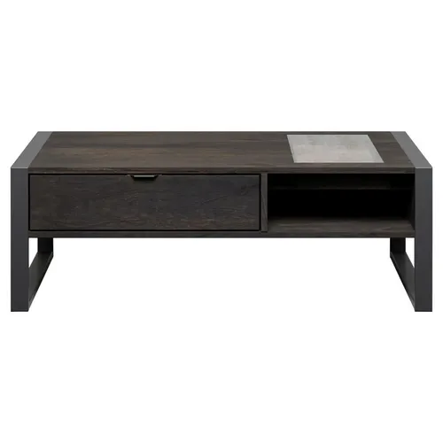 Livetastic KONFERENČNÝ STOLÍK, antracitová, čierna, drevo, kov, sklo, 120/60/45 cm