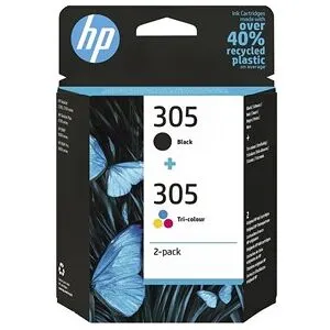 HP 305 tri color black 2-pack