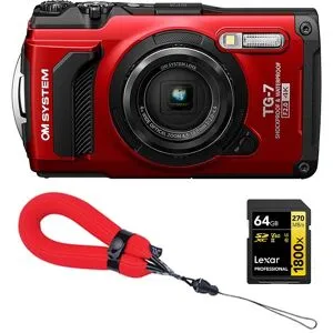 Olympus OM System Tough TG-7 Startkit Röd