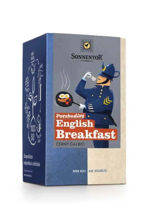 Sonnentor - Povzbudivý English Breakfast, černý čaj bio, 32,4 g porc. dvoukomorový