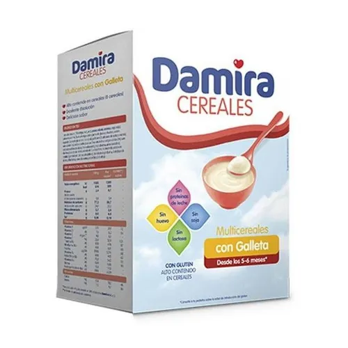 Damira Papilla 8 Cereales con Galleta María FOS 600 gr