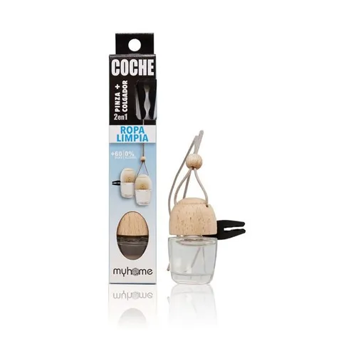 MyHome Ambientador Coche con Pinza Ropa Limpia 7 ml