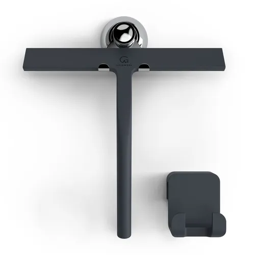 Gütewerk by blumfeldt Blaze Duschabzieher 23 cm Silikonumhüllung Edelstahlkern modernes Design