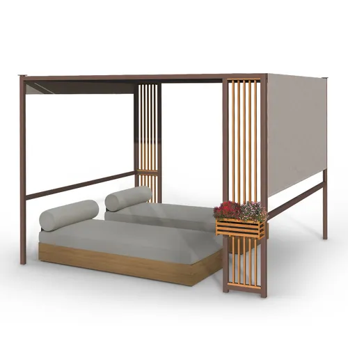 Blumfeldt Valence Gazebo 3x3 m UV50+ wasserabweisend LED-Solar-Beleuchtung Solar-Panel