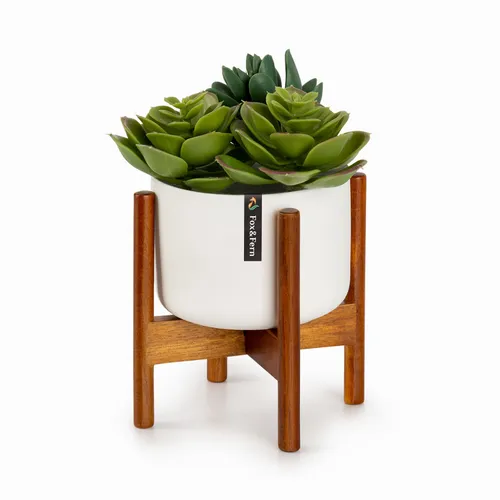 Fox & Fern Thorn Blumentopf mit Ständer 50er Jahre Stil 2 Größen