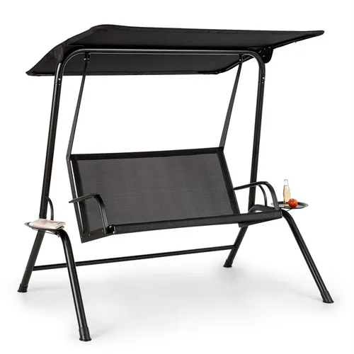 Blumfeldt Bel Air Mono Swing Hollywoodschaukel Stahlrahmen Mono Relax schwarz