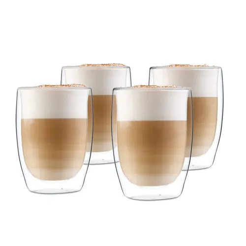 Klarstein Jesolo doppelwandige Thermogläser 350 ml handgemacht Borosilikatglas
