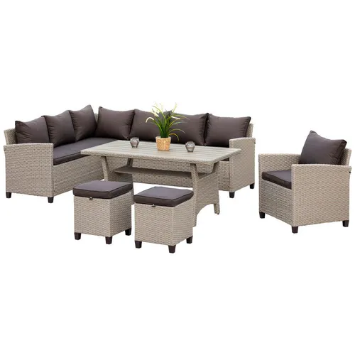 Gardenson ZAHRADNÍ SEDACÍ SOUPRAVA 18dílné, kov, plast, textil