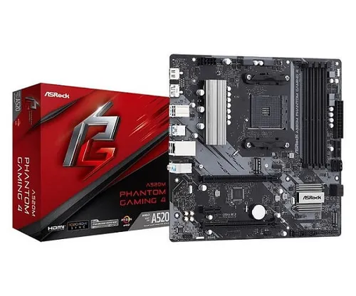 ASRock A520M Phantom Gaming 4 - mATX - A520 - AM4 - bundkort