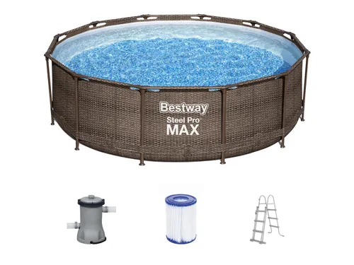 Bestway Bazén Steel Pro Max™ Deluxe Series™ s filtračním zařízením a schůdky, Ø 3,66 x 1 m