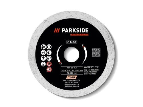Parkside Performance® Diamantový řezný kotouč (plný okraj)