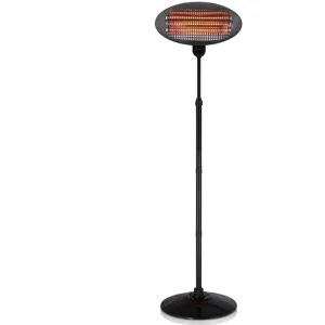 DEUBA Strålevarmer Terrasse, 2000 Watt, 3 Indstillinger, Metalbund, Væltesikring