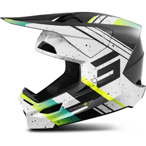 Shot Race Gear Crossikypärä Shot Furious Mirage Sininen-Neon Keltainen Helmiäinen